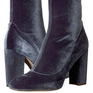 ❤️ Sam Edelman Women's Calexa Sock Boot Blue Velvet